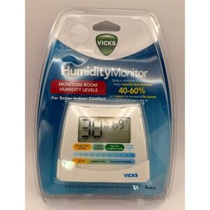 Vicks Humidity Monitor Digital‎ Hygrometer Thermometer Indoor Humidity Gauge V70